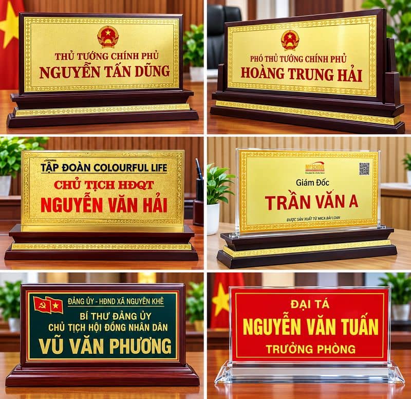 Biển chức danh để bàn làm việc