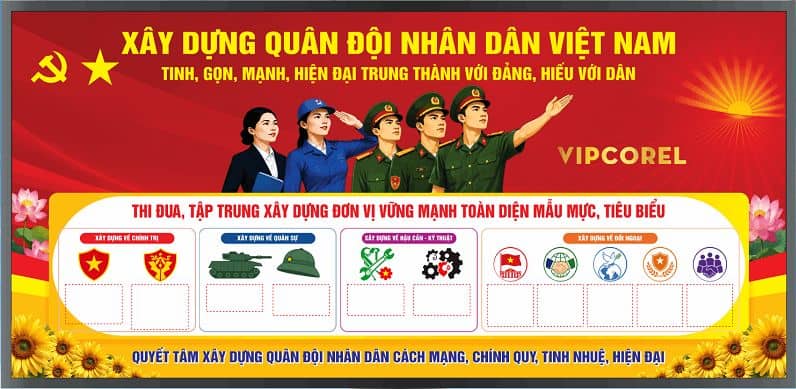 Biển khẩu pano quân đội