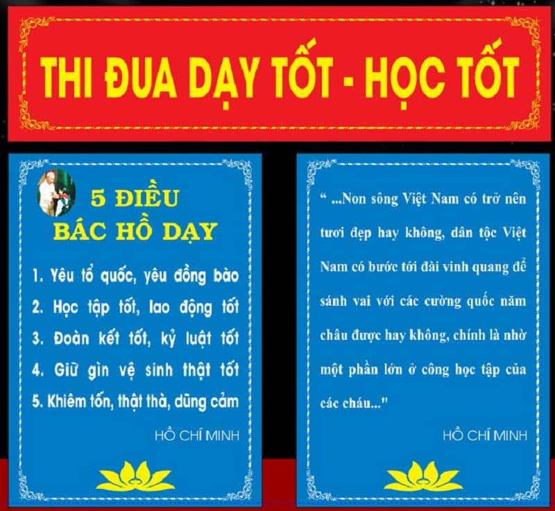 Biển khẩu hiệu trường học