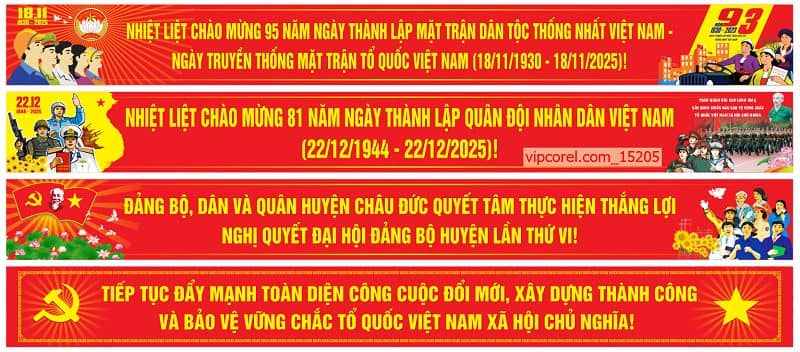 Bảng biển pano khẩu hiệu quân đội